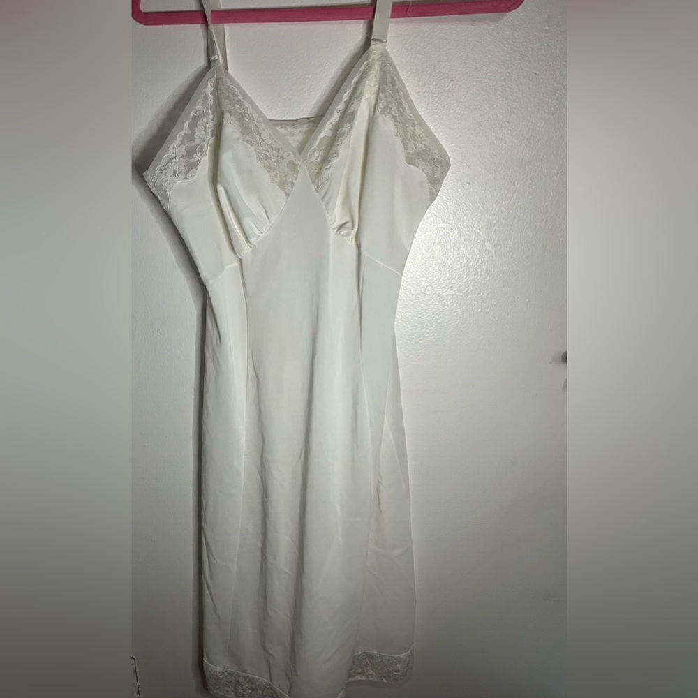 Vintage slip with lace trim